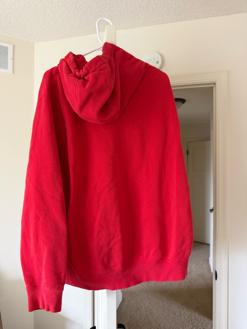 Nike Bright Red Hoodie with White Swoosh Tag - Picture 2 of 3